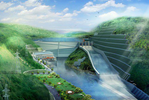 三都镇老挝南塔河1号水电站项目